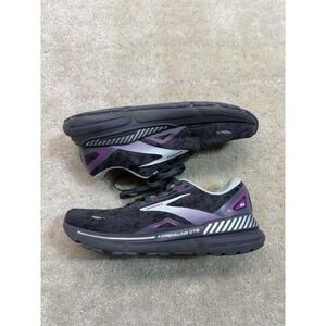 Brooks Adrenaline GTS 23 Shoes Womens 7 Black Purple Activwear Running Outdoors